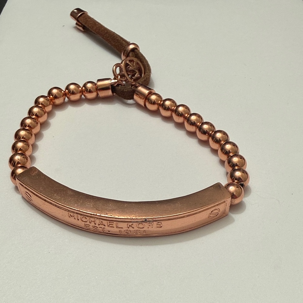 Michael Kors Rose Gold Beaded Bracelet